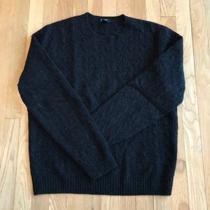 J Crew men’s cashmere sweater, dark gray, large